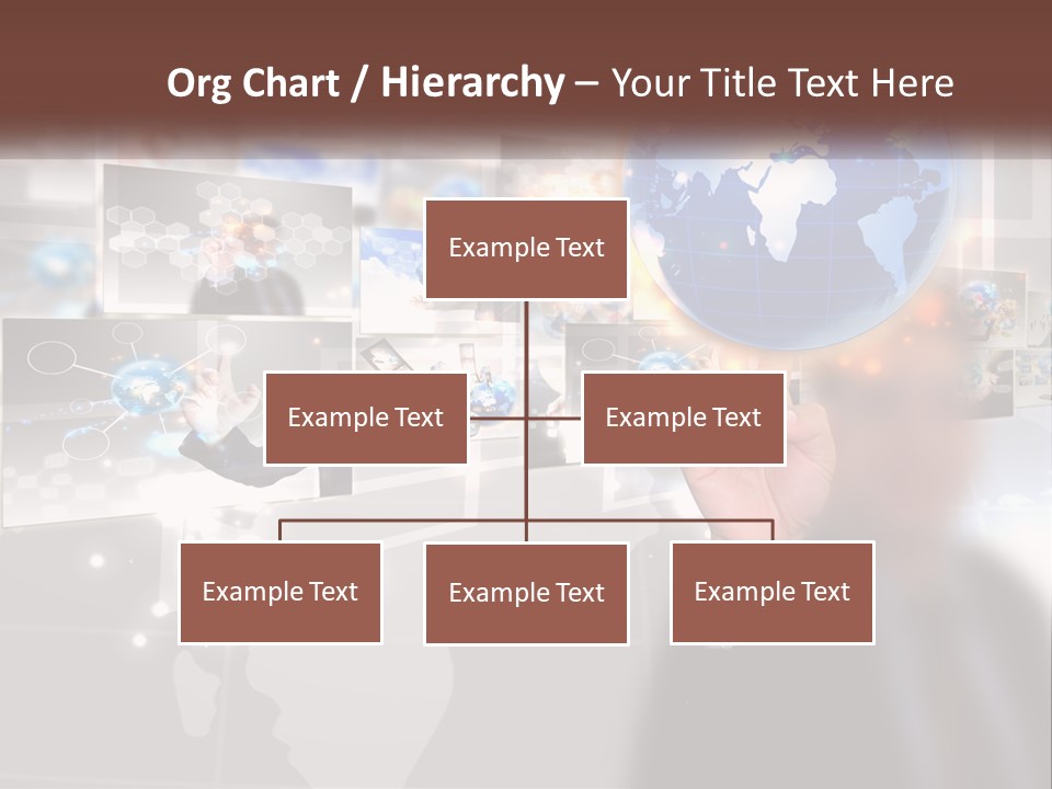 A Man Holding A Globe In His Hand PowerPoint Template