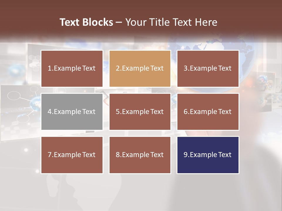 A Man Holding A Globe In His Hand PowerPoint Template