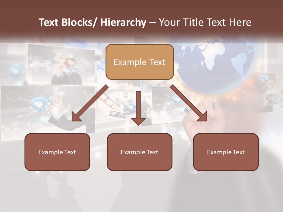A Man Holding A Globe In His Hand PowerPoint Template