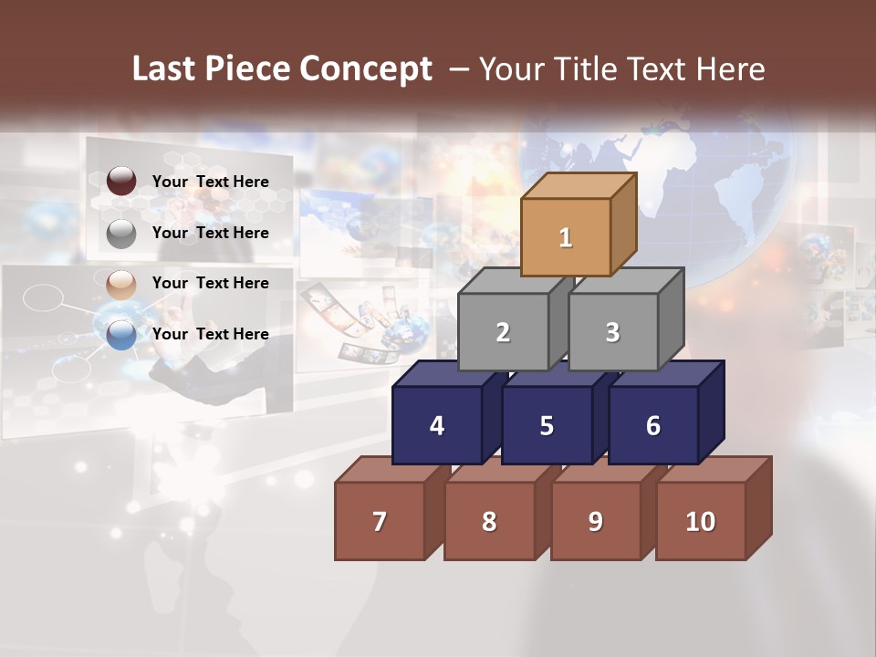 A Man Holding A Globe In His Hand PowerPoint Template