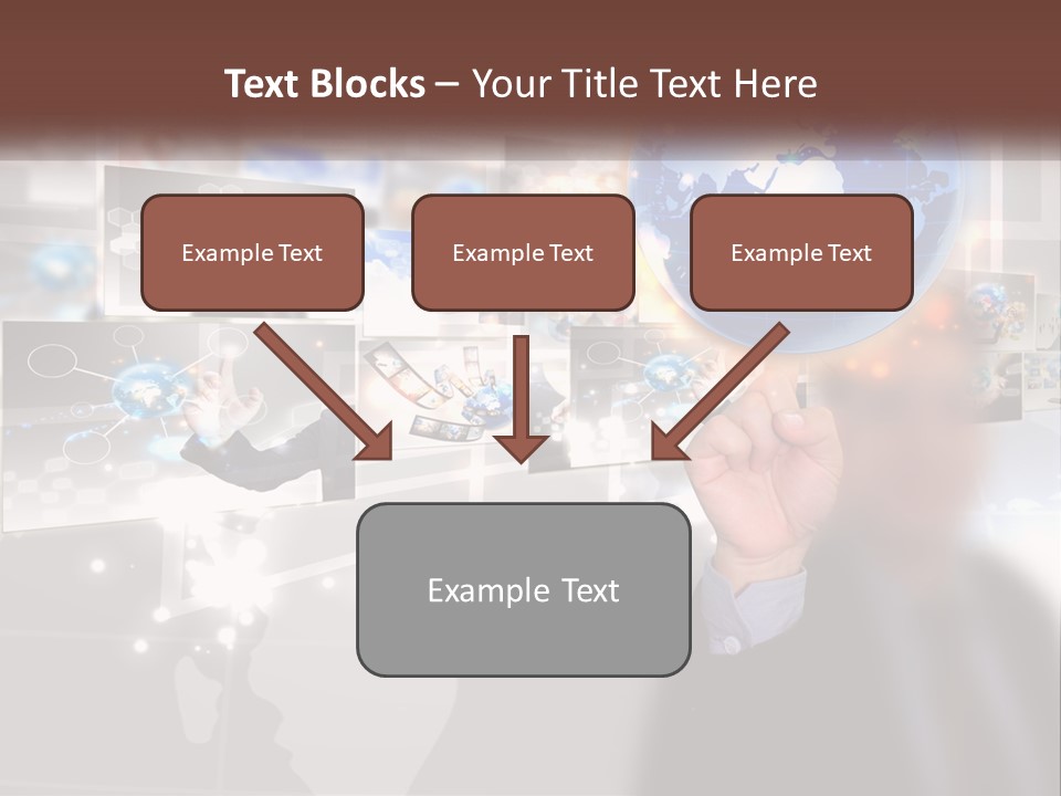 A Man Holding A Globe In His Hand PowerPoint Template