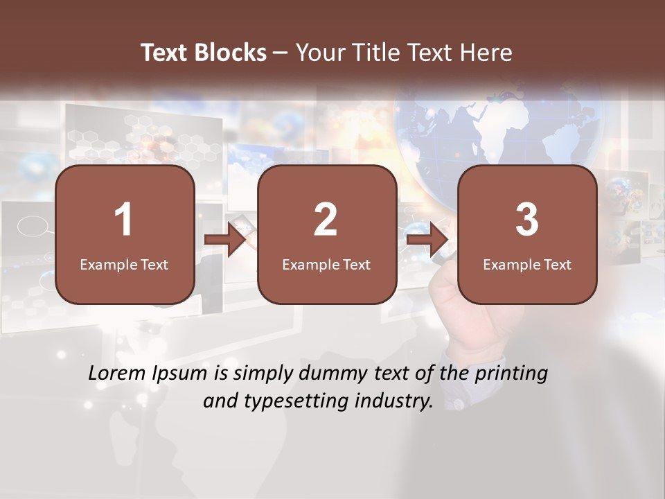 A Man Holding A Globe In His Hand PowerPoint Template