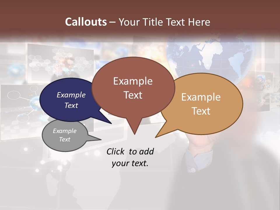 A Man Holding A Globe In His Hand PowerPoint Template