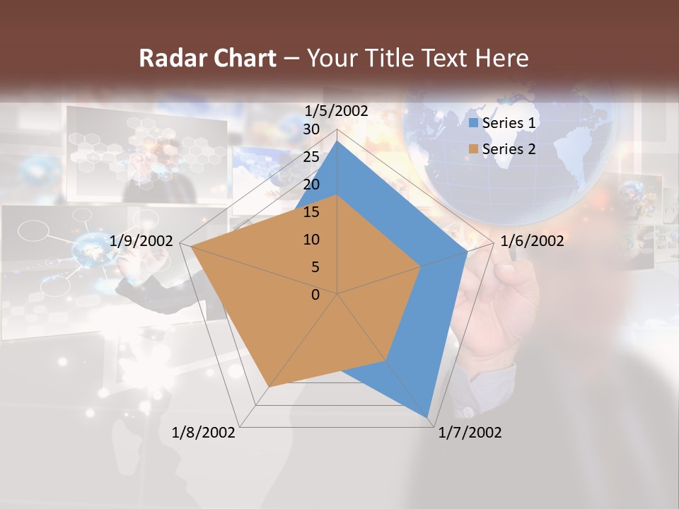 A Man Holding A Globe In His Hand PowerPoint Template