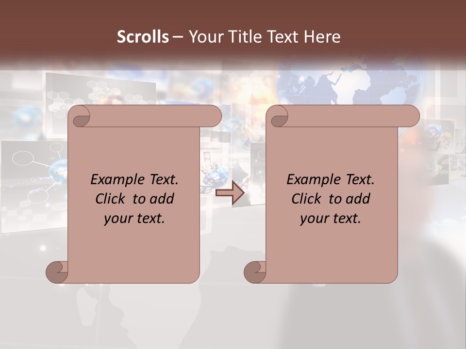 A Man Holding A Globe In His Hand PowerPoint Template