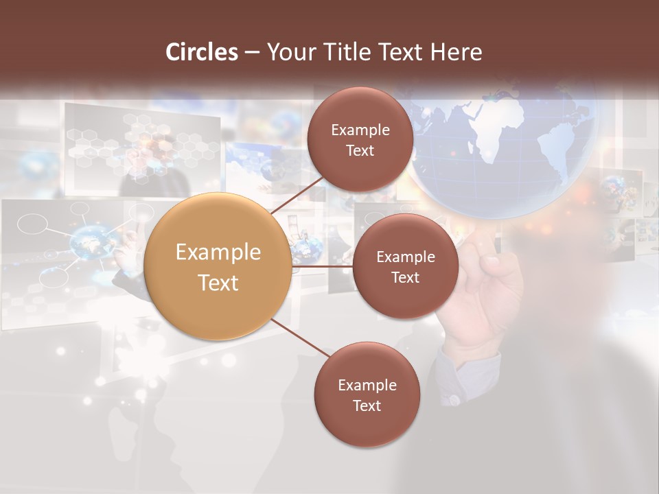 A Man Holding A Globe In His Hand PowerPoint Template