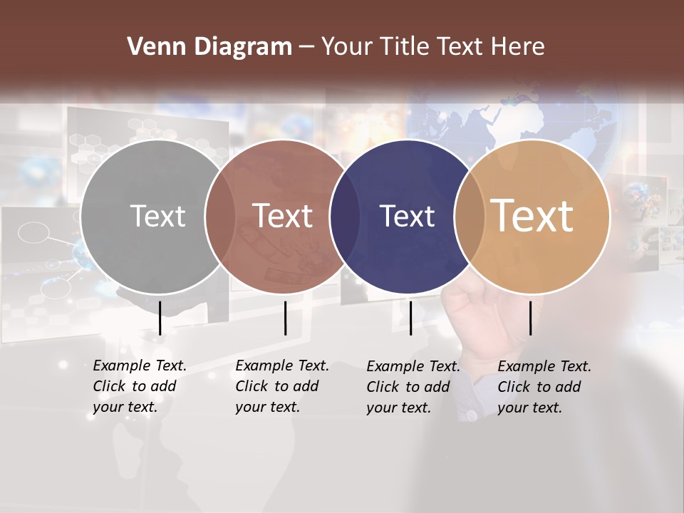 A Man Holding A Globe In His Hand PowerPoint Template
