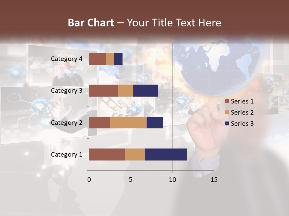 A Man Holding A Globe In His Hand PowerPoint Template