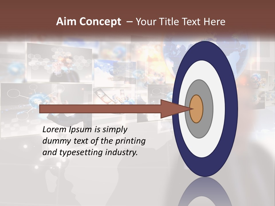 A Man Holding A Globe In His Hand PowerPoint Template