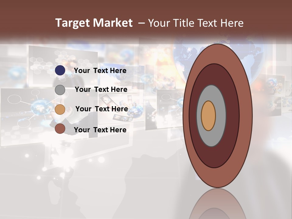 A Man Holding A Globe In His Hand PowerPoint Template