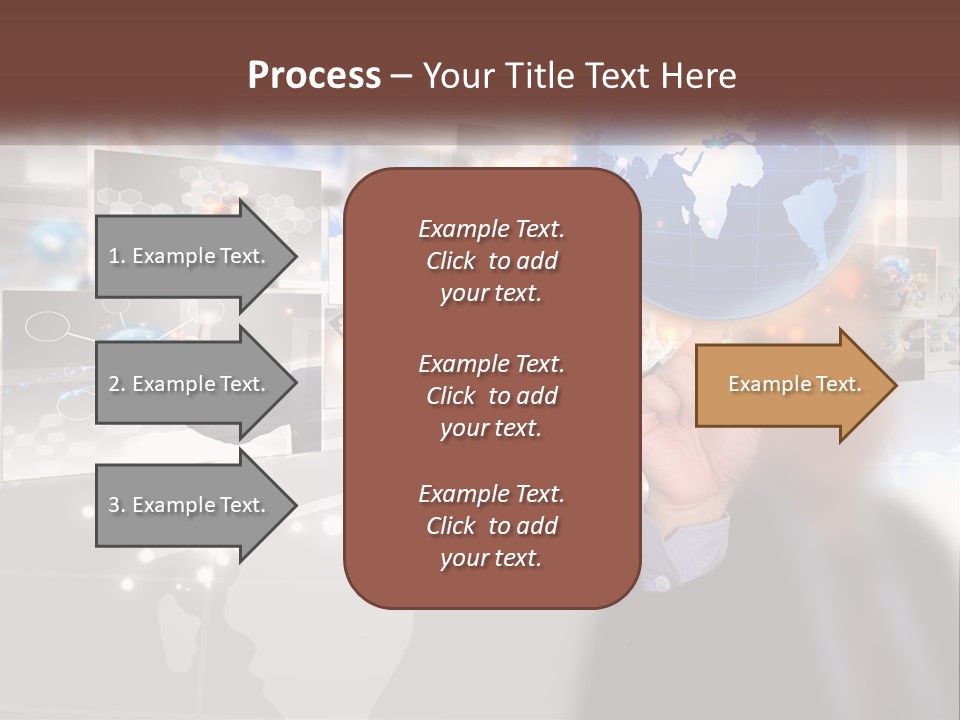 A Man Holding A Globe In His Hand PowerPoint Template