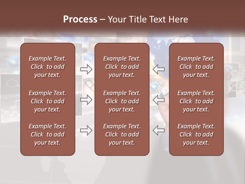 A Man Holding A Globe In His Hand PowerPoint Template