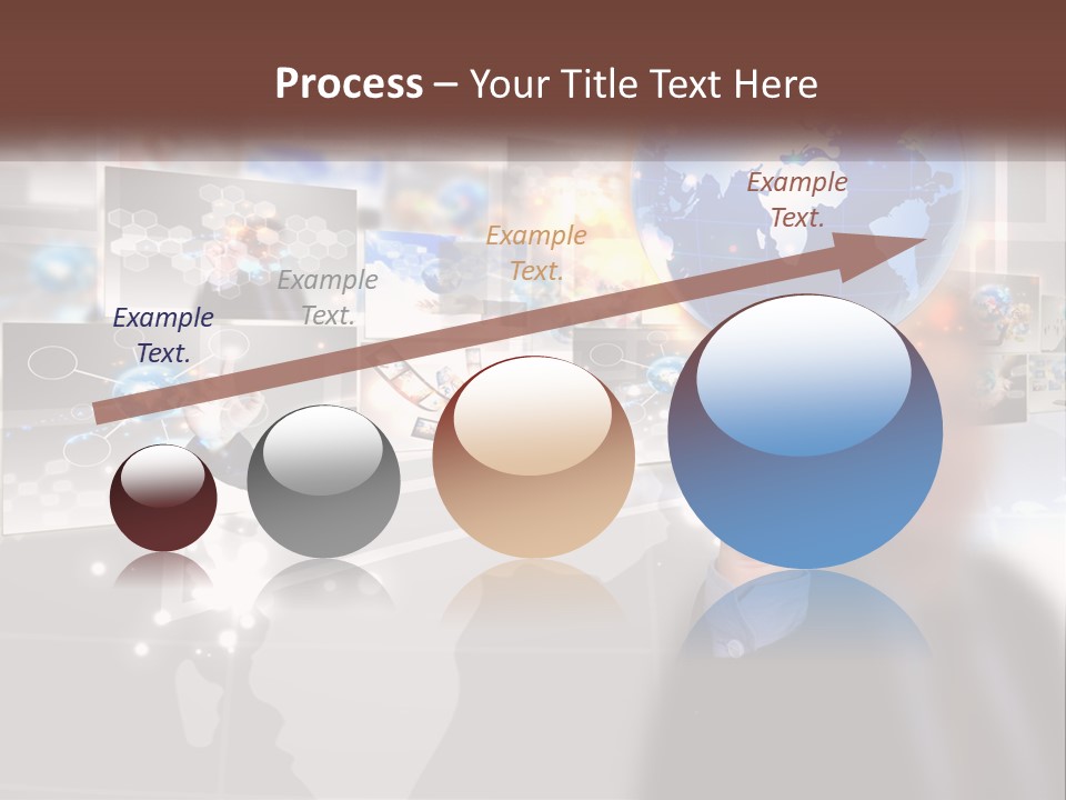 A Man Holding A Globe In His Hand PowerPoint Template