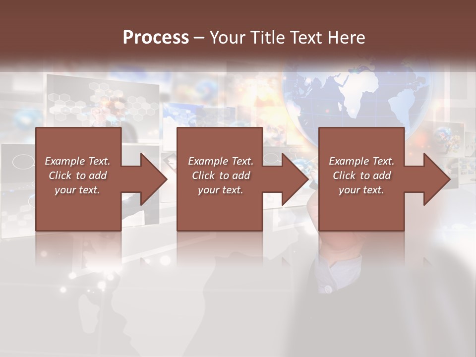 A Man Holding A Globe In His Hand PowerPoint Template