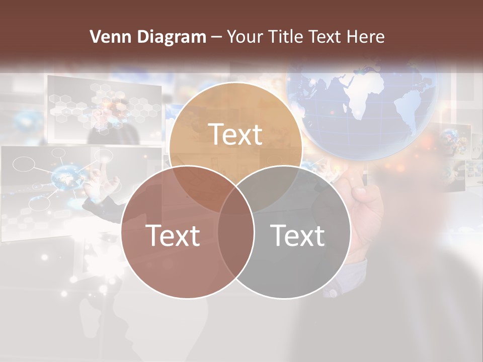 A Man Holding A Globe In His Hand PowerPoint Template