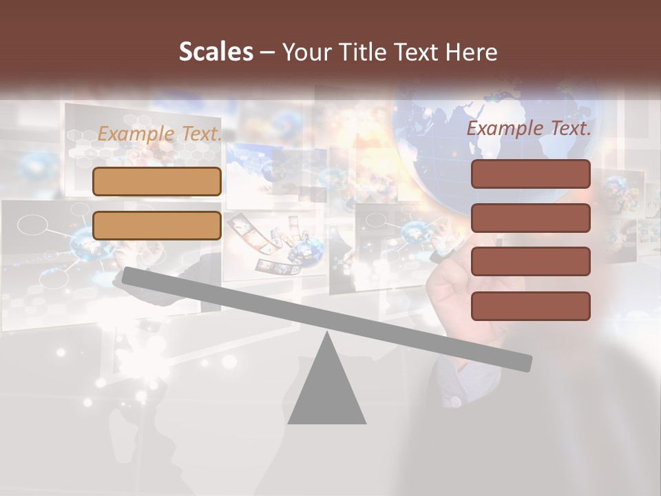 A Man Holding A Globe In His Hand PowerPoint Template