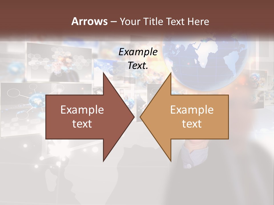 A Man Holding A Globe In His Hand PowerPoint Template