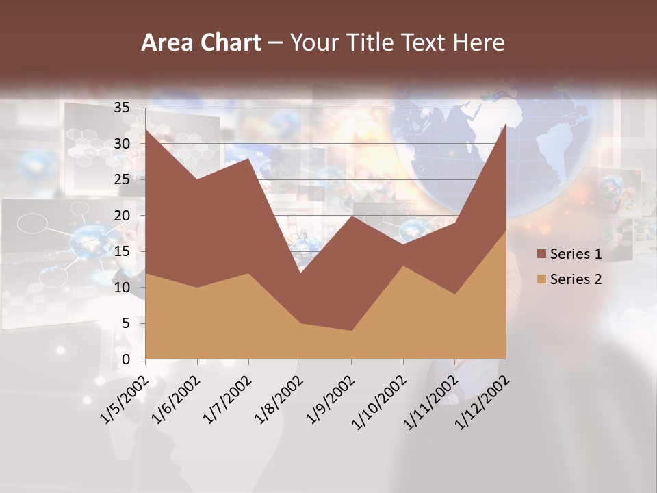 A Man Holding A Globe In His Hand PowerPoint Template