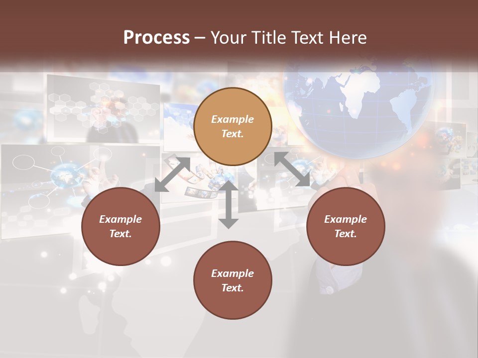 A Man Holding A Globe In His Hand PowerPoint Template