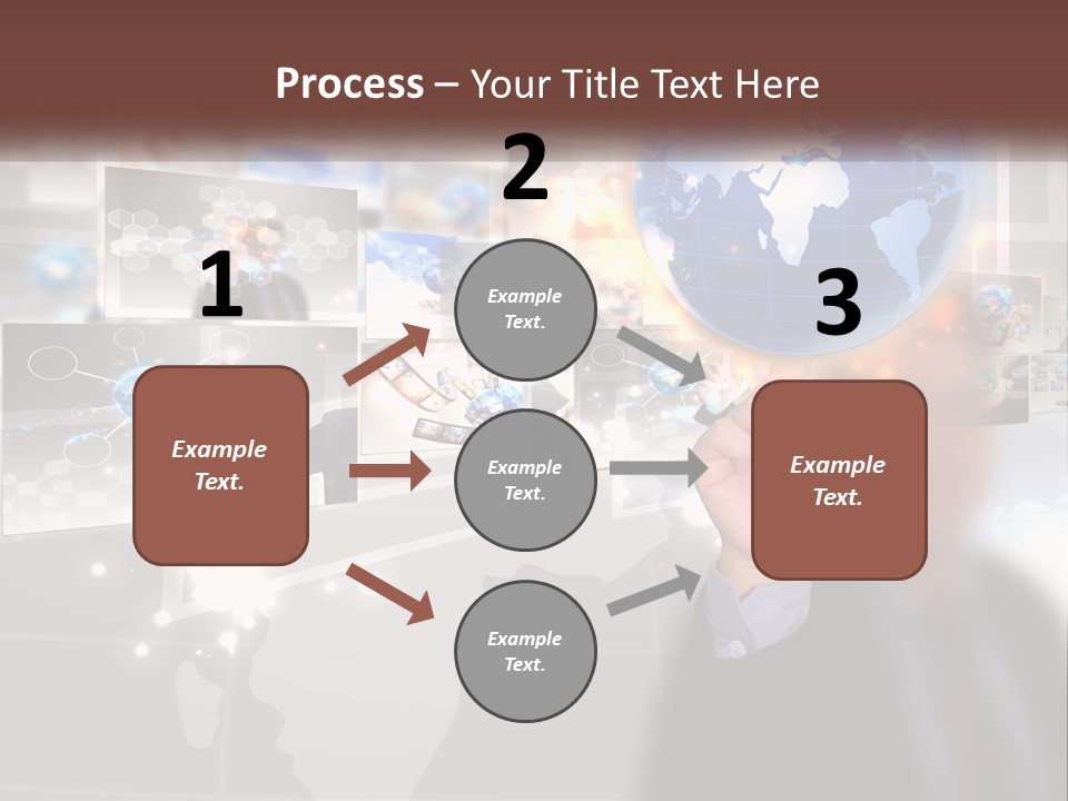 A Man Holding A Globe In His Hand PowerPoint Template