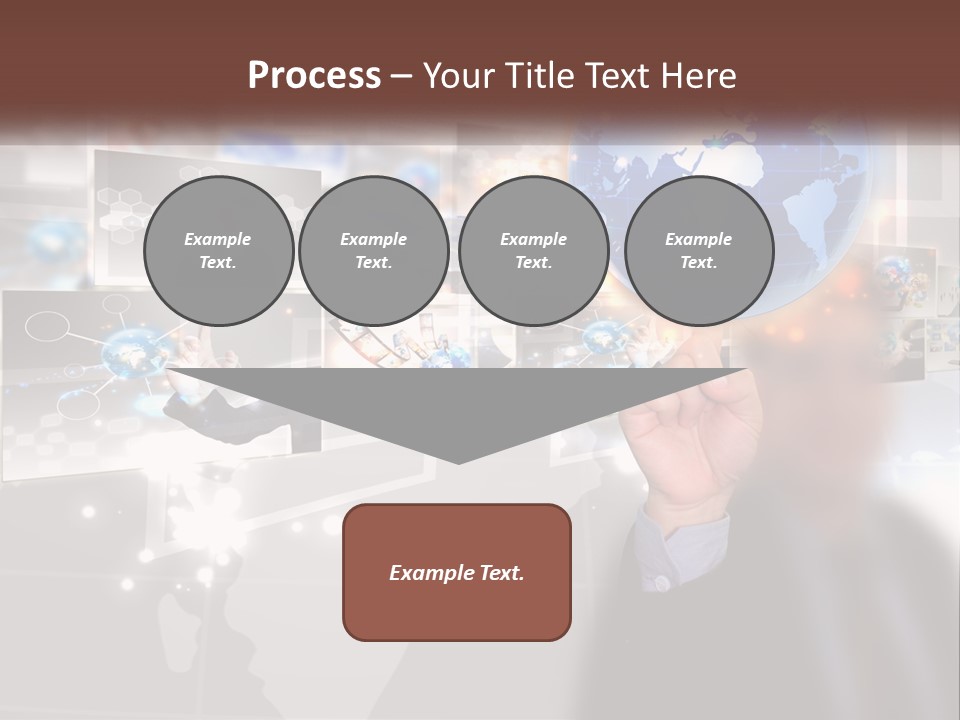 A Man Holding A Globe In His Hand PowerPoint Template