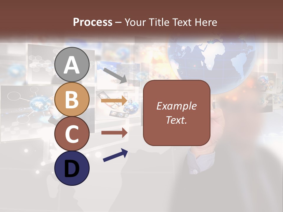 A Man Holding A Globe In His Hand PowerPoint Template