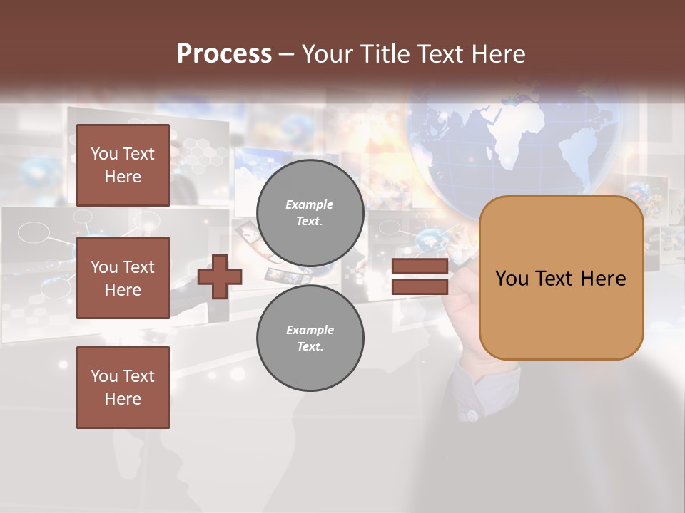 A Man Holding A Globe In His Hand PowerPoint Template