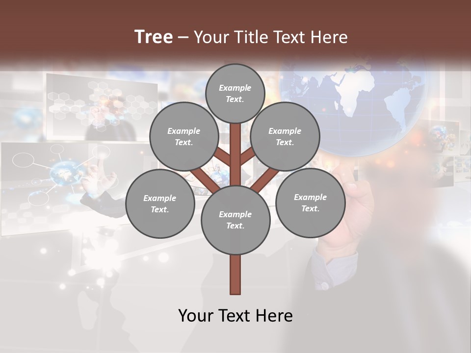 A Man Holding A Globe In His Hand PowerPoint Template