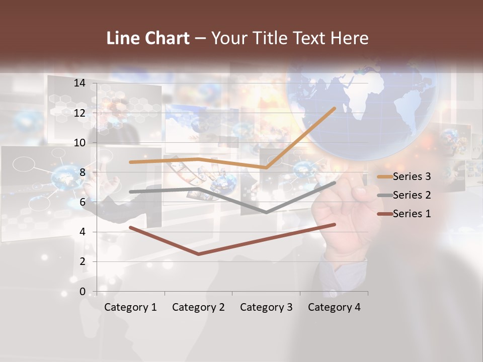 A Man Holding A Globe In His Hand PowerPoint Template