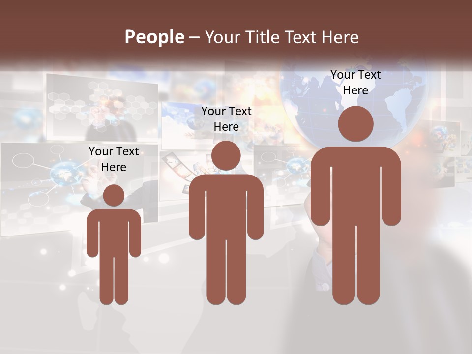 A Man Holding A Globe In His Hand PowerPoint Template