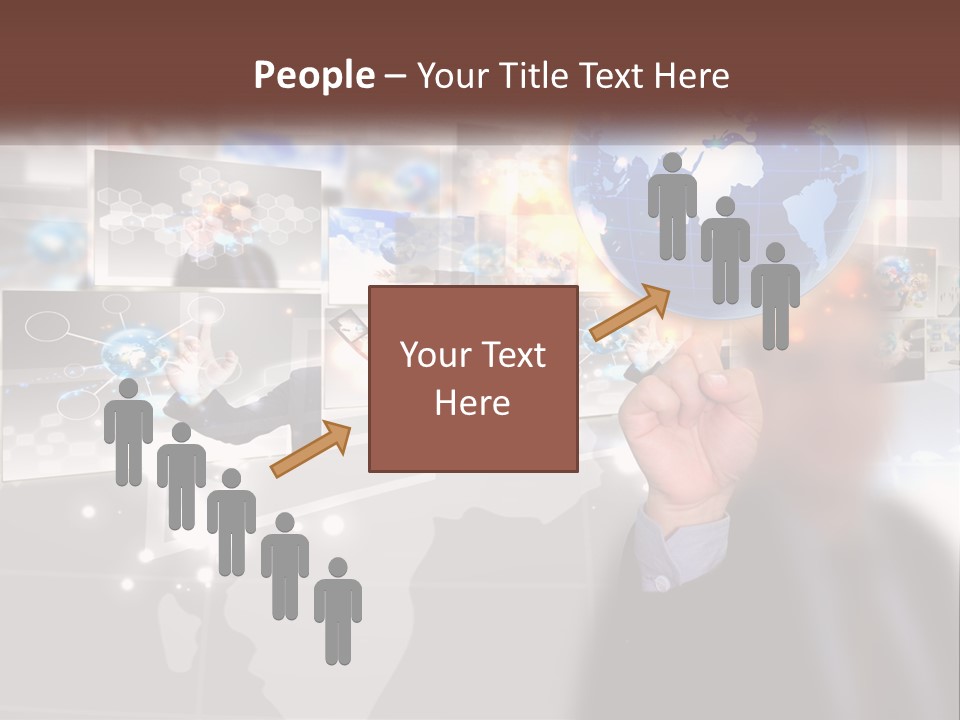 A Man Holding A Globe In His Hand PowerPoint Template