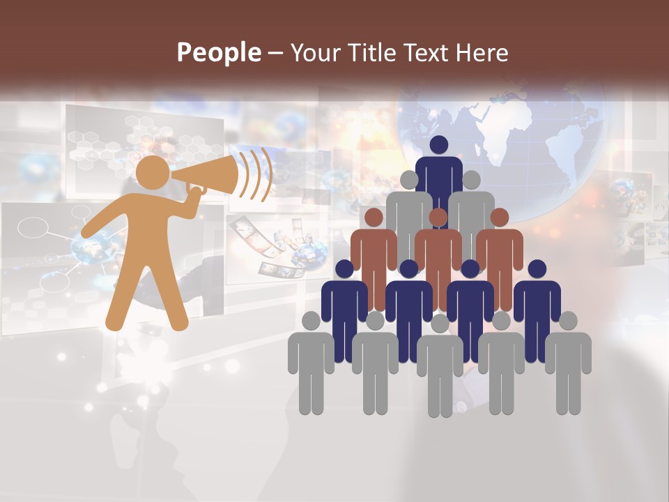 A Man Holding A Globe In His Hand PowerPoint Template