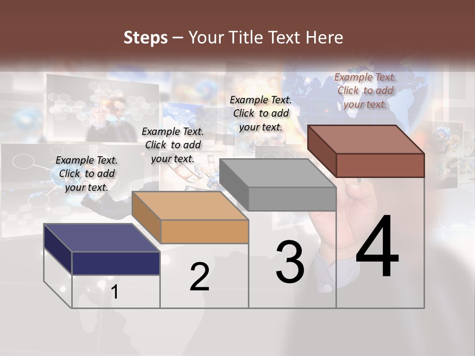 A Man Holding A Globe In His Hand PowerPoint Template