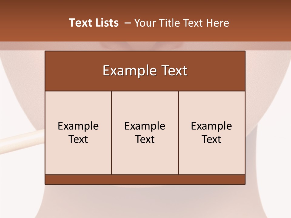 A Woman With A Lipstick Brush In Her Mouth PowerPoint Template