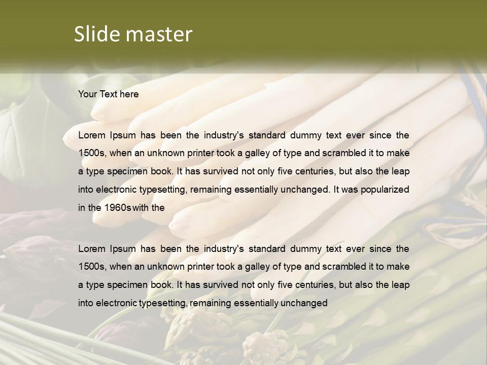 A Bunch Of White Asparagus Sitting On Top Of A Table PowerPoint Template