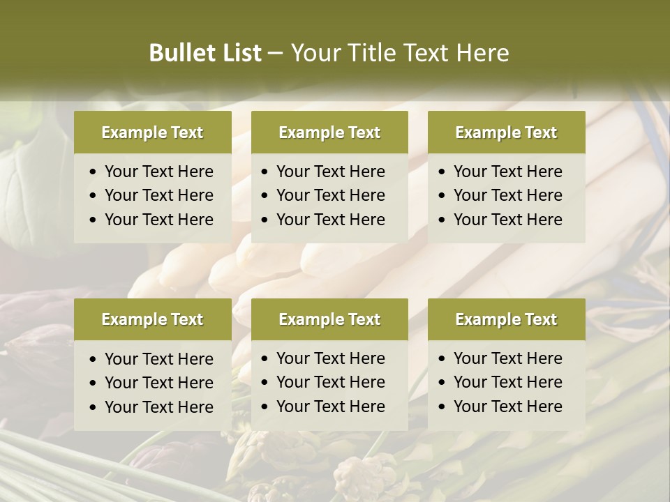 A Bunch Of White Asparagus Sitting On Top Of A Table PowerPoint Template