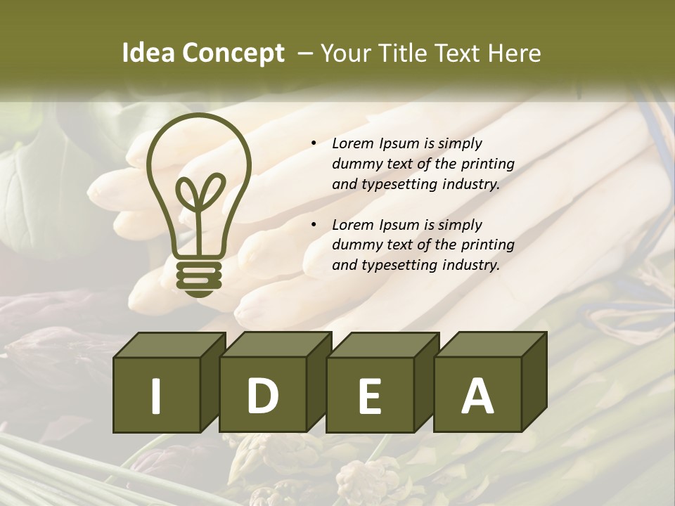 A Bunch Of White Asparagus Sitting On Top Of A Table PowerPoint Template