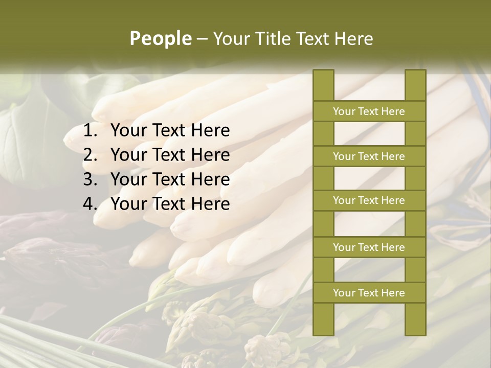 A Bunch Of White Asparagus Sitting On Top Of A Table PowerPoint Template
