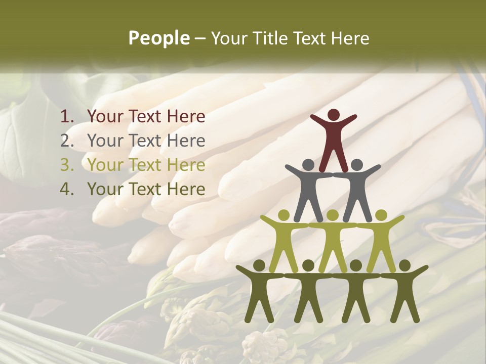 A Bunch Of White Asparagus Sitting On Top Of A Table PowerPoint Template