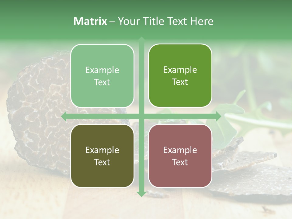 A Piece Of Food Sitting On Top Of A Wooden Table PowerPoint Template