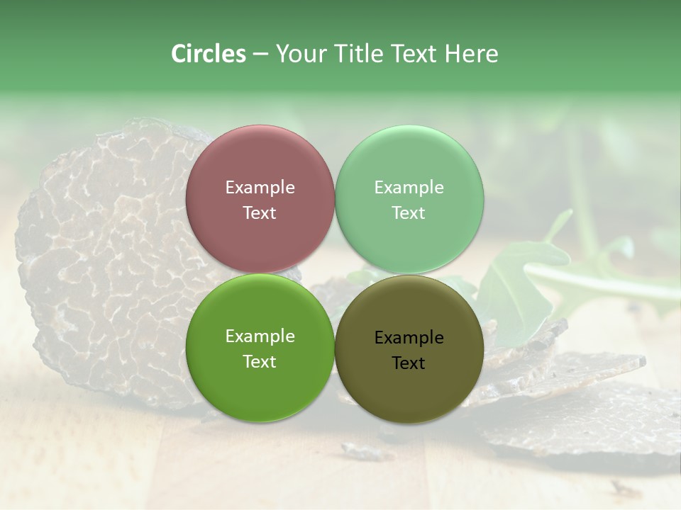 A Piece Of Food Sitting On Top Of A Wooden Table PowerPoint Template