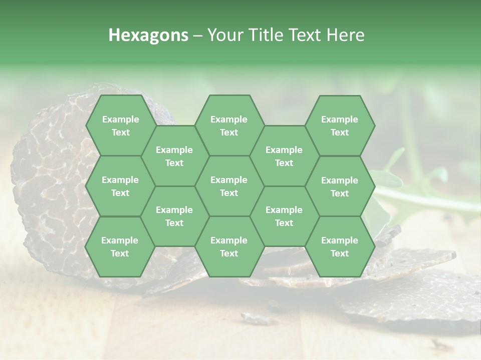 A Piece Of Food Sitting On Top Of A Wooden Table PowerPoint Template