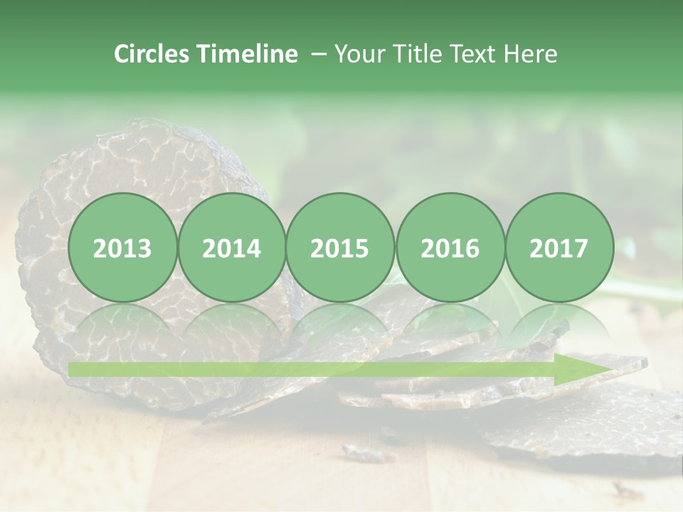 A Piece Of Food Sitting On Top Of A Wooden Table PowerPoint Template