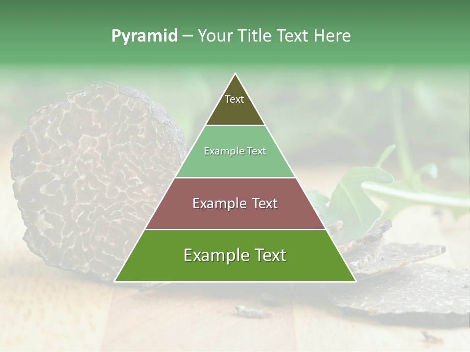 A Piece Of Food Sitting On Top Of A Wooden Table PowerPoint Template