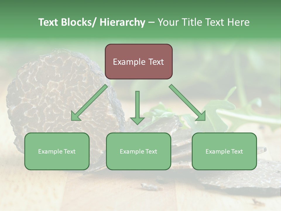 A Piece Of Food Sitting On Top Of A Wooden Table PowerPoint Template