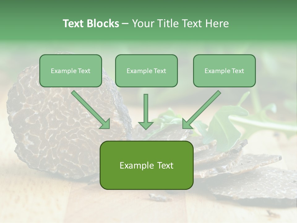 A Piece Of Food Sitting On Top Of A Wooden Table PowerPoint Template