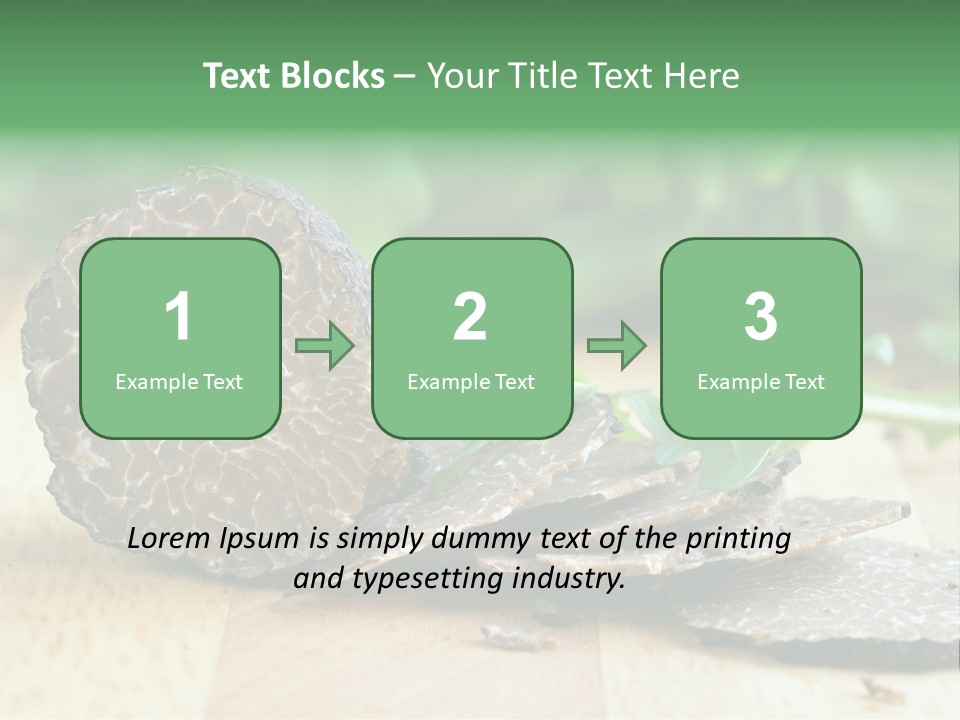 A Piece Of Food Sitting On Top Of A Wooden Table PowerPoint Template