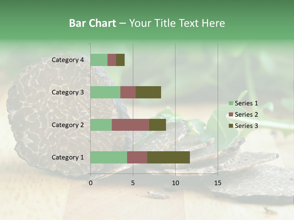 A Piece Of Food Sitting On Top Of A Wooden Table PowerPoint Template