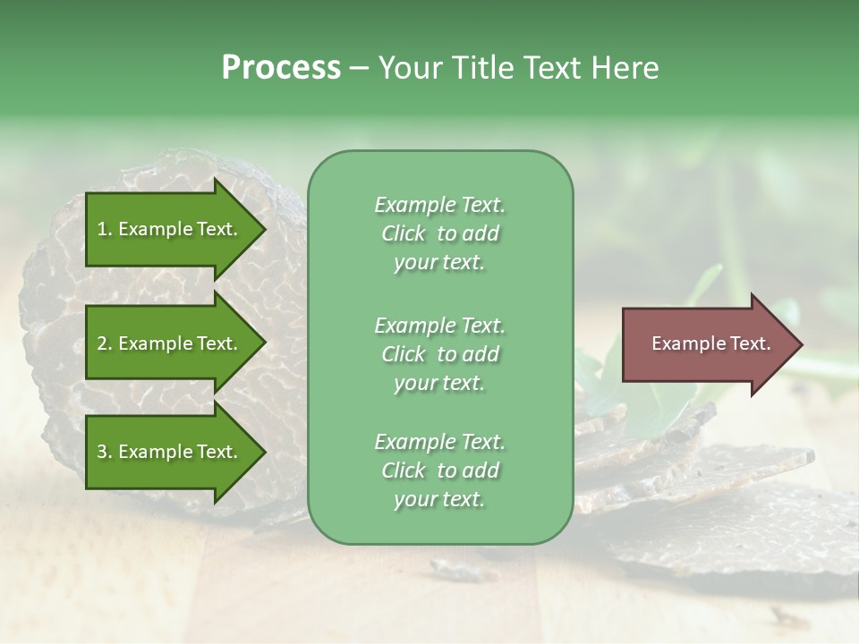 A Piece Of Food Sitting On Top Of A Wooden Table PowerPoint Template