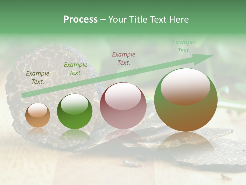 A Piece Of Food Sitting On Top Of A Wooden Table PowerPoint Template